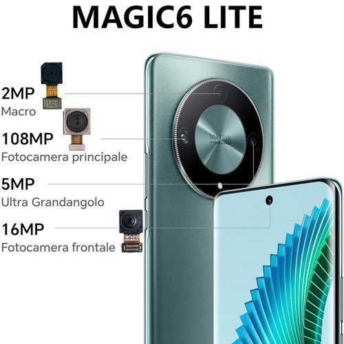 CAMERA POSTERIORE 108MP PER HONOR MAGIC6 LITE 5G (ALI-NX3) / HONOR X9B (ALI-NX1) ORIGINALE