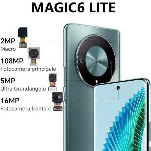 ANGOLO AMPIO CAMERA POSTERIORE PICCOLO 5MP PER HONOR MAGIC6 LITE 5G (ALI-NX3) / HONOR X9B (ALI-NX1) ORIGINALE