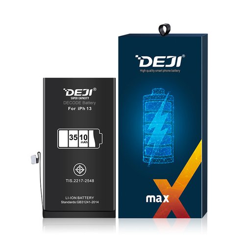 DEJI BATTERIA DE GRANDE CAPACITA (3510 MAH) PER APPLE IPHONE 13 6.1 (DIAGNOSTICABILE BATTERIA NON È NECESSARIA LA SALDATURA CAVO BATTERIA ORIGINALE NESSUN MESSAGGIO "PARTE SCONOSCIUTA") (RICHIEDE AGGIORNAMENTO ALL'ULTIMA VERSIONE)