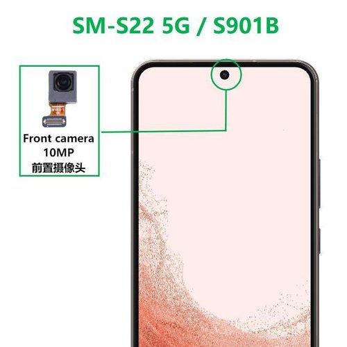 CAMERA ANTERIORE 10MP PER SAMSUNG GALAXY S22 5G S901B / S22 PLUS 5G / S22+ 5G S906B