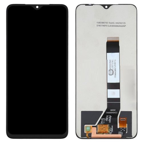 DISPLAY LCD + TOUCHSCREEN DISPLAY COMPLETO SENZA FRAME PER XIAOMI REDMI NOTE 9 4G / REDMI 9T (J19S M2010J19SG M2010J19SY) / POCO M3 (M2010J19CG) NERO ORIGINALE