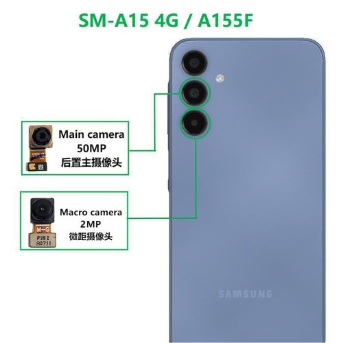CAMERA POSTERIORE 50MP PER SAMSUNG GALAXY A15 4G A155F / A15 5G A156B ORIGINALE