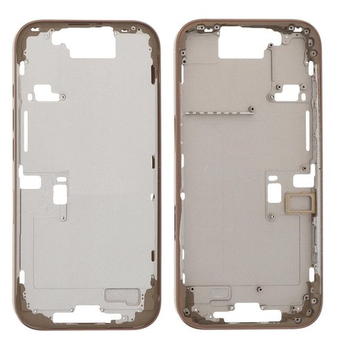 COVER CENTRALE A PER APPLE IPHONE 16 PRO 6.3 ORO OEM (SENZA PULSANTE DELLA FOTOCAMERA + CAVO)