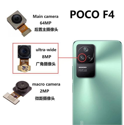ANGOLO AMPIO CAMERA POSTERIORE PICCOLO 8MP PER XIAOMI REDMI NOTE 11 (2201117TG 2201117TI 2201117TY) / POCO F4 5G (22021211RG 22021211RI)