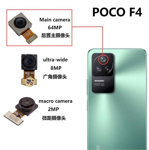 CAMERA POSTERIORE 64MP PER XIAOMI POCO F4 (22021211RG 22021211RI) ORIGINALE