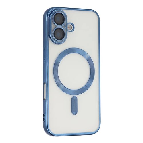 CUSTODIA CELLULARE DI ELETTROPLASTICA + PROTEZIONE LENTI + MAGNETICA PER APPLE IPHONE 17 BLU