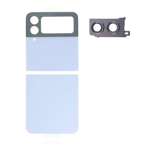 SET 2 PEZZI COVER POSTERIORE PER SAMSUNG GALAXY Z FLIP4 5G F721B BLU