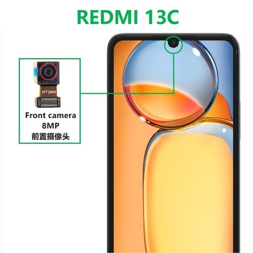 CAMERA ANTERIORE 8MP PER XIAOMI REDMI 13C (23100RN82L 23106RN0DA) / POCO C65 (2310FPCA4G) ORIGINALE