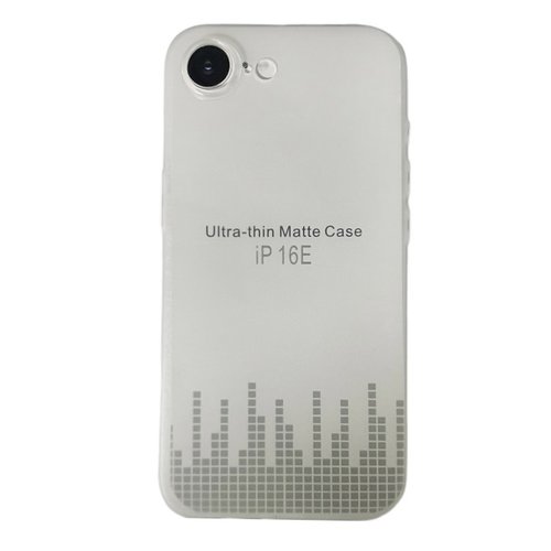 CUSTODIA CELLULARE DI ULTRA SOTTILE OPACO + PROTEZIONE LENTI PER APPLE IPHONE 16E BIANCO TRASPARENTE