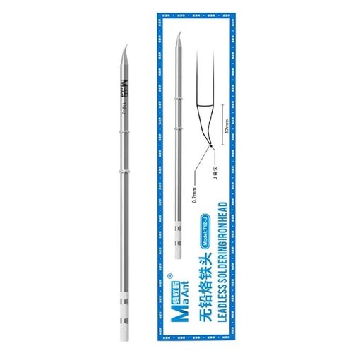 PUNTA DI FERRO (SENZA PIOMBO) MAANT T12-J PER STAZIONE DI SALDATORE MAANT T12 / SH72 COMPATIBILE CON IL 95% DELLE SERIE T12 PRESENTI SUL MERCATO