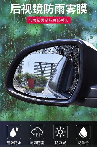 PELLICOLA IMPERMEABILE PER SPECCHIETTO RETROVISORE AUTO?95*95MM