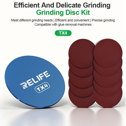 RELIFE TX4 SET DISCHI ABRASIVI PUÒ ESSERE UTILIZZATO CON UN SOLVENTE MACCHINE PER COLLA PER RIMUOVERE STRATI DI OSSIDO DAI BORDI / RASCHIARE L'ADESIVO DELLA CPU / AFFILARE LAME / PINZETTE ECC