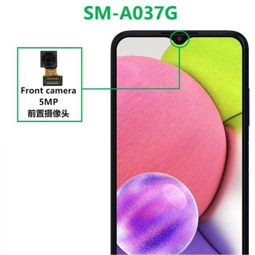 CAMERA ANTERIORE 5MP PER SAMSUNG GALAXY A02s A025F / A025G / A03S A037G / M02S M025F
