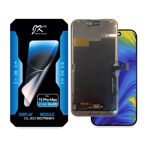 TOUCHSCREEN + DISPLAY OLED DISPLAY COMPLETO PER APPLE IPHONE 15 PRO MAX 6.7 JK-T OLED VERSIONE DURA