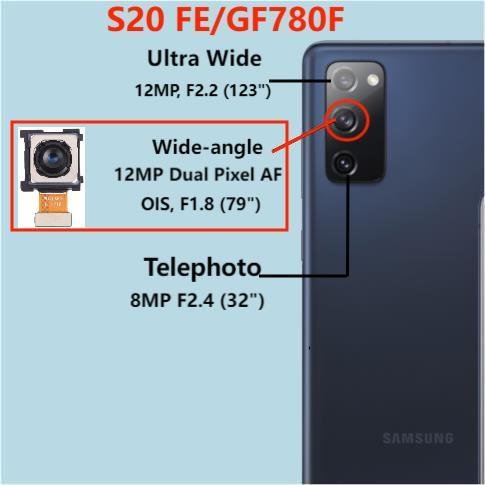 CAMERA POSTERIORE 12MP PER SAMSUNG GALAXY S20 FE / S20 LITE G780F