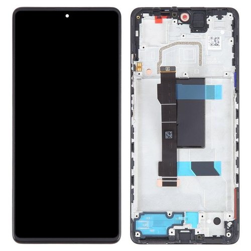 TOUCHSCREEN + DISPLAY OLED DISPLAY COMPLETO + FRAME PER XIAOMI REDMI NOTE 12 PRO 5G (22101316C 22101316I 23013RK75C 22101316G) NERO ORIGINALE (SERVICE PACK)