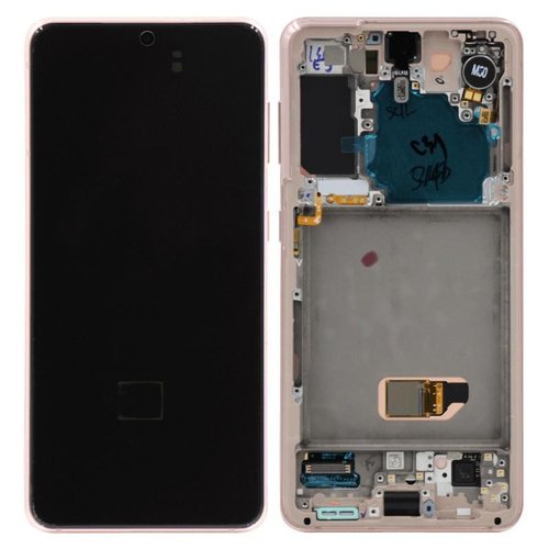 DISPLAY LCD + TOUCHSCREEN DISPLAY COMPLETO + FRAME PER SAMSUNG GALAXY S21 5G G991B FANTASMA VIOLA ORIGINALE (SERVICE PACK)