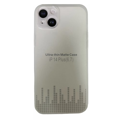 CUSTODIA CELLULARE DI ULTRA SOTTILE OPACO PER APPLE IPHONE 14 PLUS BIANCO TRASPARENTE