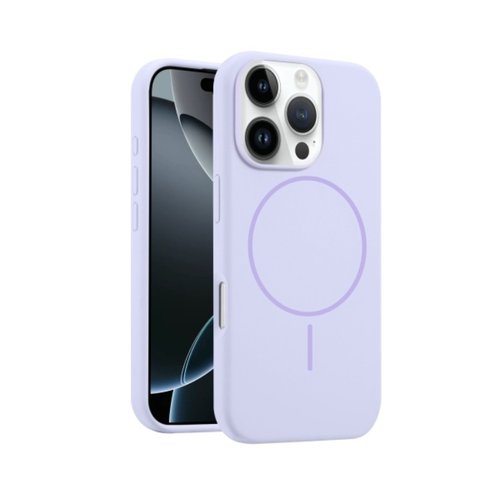 CUSTODIA CELLULARE DI SILICONE LIQUIDO + MAGNETICO PER APPLE IPHONE 16 PRO MAX VIOLA