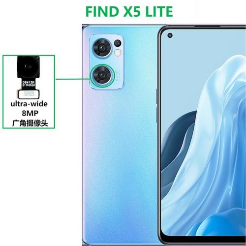 ANGOLO AMPIO CAMERA POSTERIORE PICCOLO 8MP PER OPPO FIND X5 LITE (CPH2371) ORIGINALE