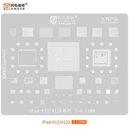 AMAOE IPAD-A12/A12X STAMPO METALLICO DEGLI IC PER IPAD A12 / A12X SERIES 0.12MM