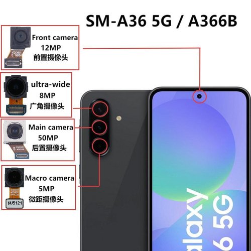 CAMERA ANTERIORE 12MP PER SAMSUNG GALAXY A36 5G A366B ORIGINALE