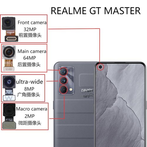 ANGOLO AMPIO CAMERA POSTERIORE PICCOLO 8MP PER REALME GT MASTER (RMX3363 RMX3360) ORIGINALE