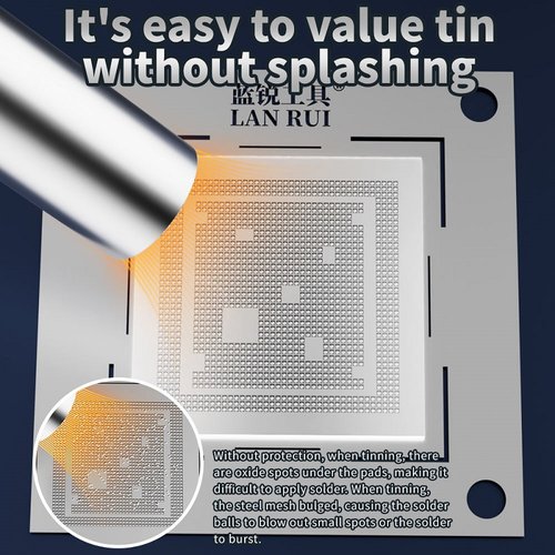 LANRUI P08 PIAZZOLE DI SALDATURA ANTIDEFLAGRANTI PER RIPARAZIONE BGA DI TELEFONI CELLULARI NESSUNA ESPLOSIONE O PROTUBERANZA DI SALDATURA DURANTE LA RISALDATURA FACILE DA SALDARE