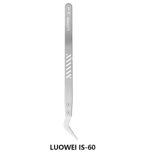 LUOWEI IS-60 PINZETTE A PUNTA CURVA IN CERAMICA ISOLANTE DURA