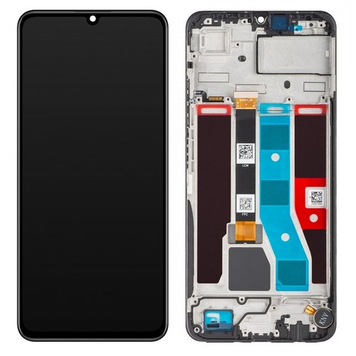 DISPLAY LCD + TOUCHSCREEN DISPLAY COMPLETO + FRAME PER REALME NOTE 50 (RMX3834) NERO ORIGINALE