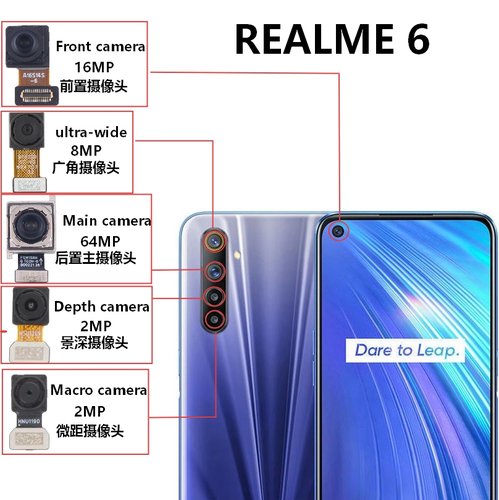CAMERA POSTERIORE 64MP PER REALME 6 (RMX2001) ORIGINALE