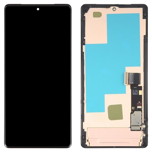 TOUCHSCREEN + DISPLAY OLED DISPLAY COMPLETO + FRAME PER GOOGLE PIXEL 7 PRO (GP4BC GE2AE GFE4J) NERO OEM