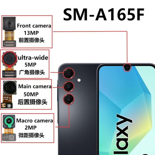CAMERA POSTERIORE 50MP PER SAMSUNG GALAXY A16 4G A165F / A16 5G A166B ORIGINALE