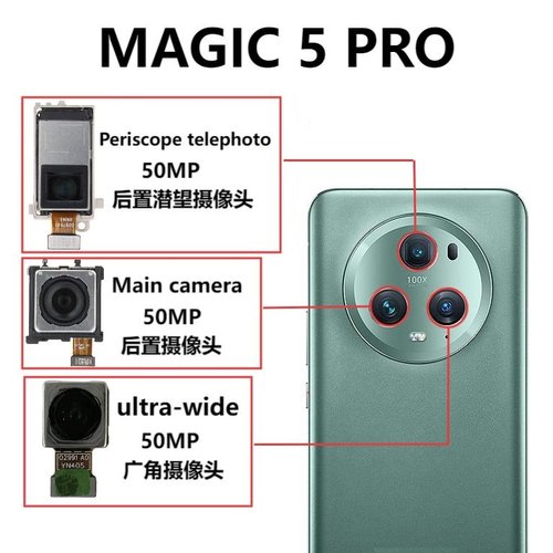 ANGOLO AMPIO CAMERA POSTERIORE PICCOLO 50MP PER HONOR MAGIC 5 PRO (PGT-AN10 PGT-N19) ORIGINALE