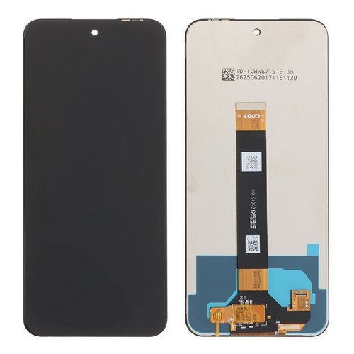 DISPLAY LCD + TOUCHSCREEN DISPLAY COMPLETO SENZA FRAME PER TCL 60 SE (T517H) NERO ORIGINALE