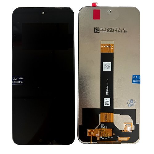 DISPLAY LCD + TOUCHSCREEN DISPLAY COMPLETO SENZA FRAME PER TCL 60R 5G (T519H) NERO ORIGINALE