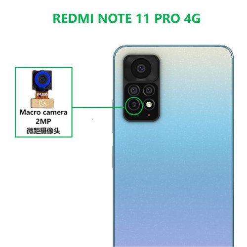 CAMERA MACRO 2MP PER XIAOMI REDMI NOTE 11 PRO 4G (2201116TG 2201116TI) / POCO X4 PRO 5G (2201116PG) ORIGINALE