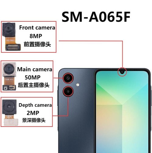 CAMERA ANTERIORE 8MP PER SAMSUNG GALAXY A06 A065F ORIGINALE