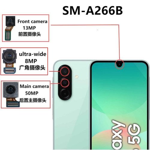 ANGOLO AMPIO CAMERA POSTERIORE PICCOLO 8MP PER SAMSUNG GALAXY A26 5G A266B ORIGINALE