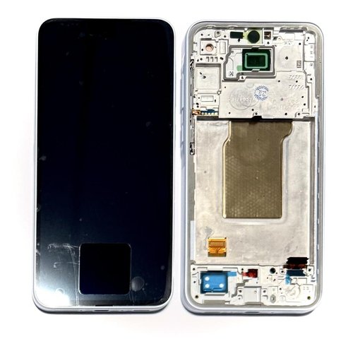 TOUCHSCREEN + DISPLAY AMOLED DISPLAY COMPLETO + FRAME PER SAMSUNG GALAXY A35 5G A356B BLU GHIACCIO SCHERMO SERVICE PACK + FRAME (NON ORIGINALE)