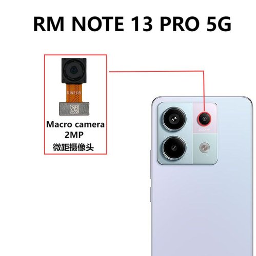 CAMERA MACRO 2MP PER XIAOMI REDMI NOTE 13 PRO 5G (2312DRA50C 2312CRAD3C 2312DRA50G 2312DRA50I) ORIGINALE