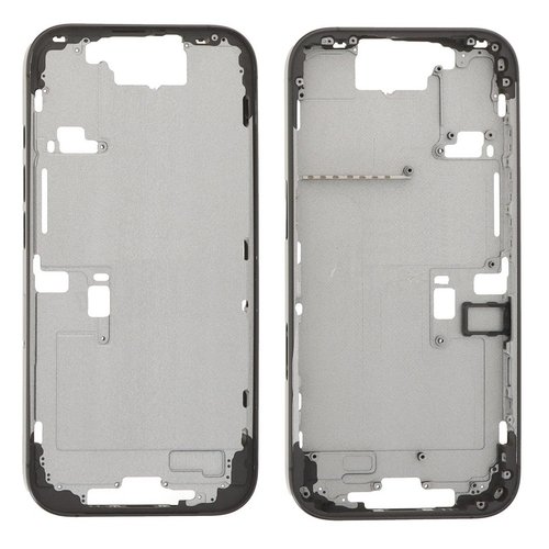 COVER CENTRALE A PER APPLE IPHONE 16 PRO 6.3 NERO OEM (SENZA PULSANTE DELLA FOTOCAMERA + CAVO)