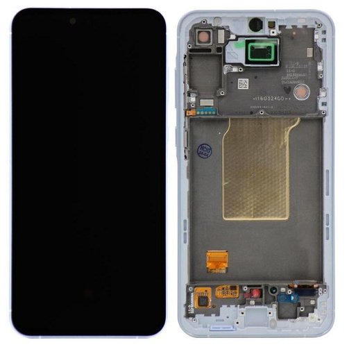 TOUCHSCREEN + DISPLAY AMOLED DISPLAY COMPLETO + FRAME PER SAMSUNG GALAXY A55 5G A556B BLU GHIACCIO SCHERMO SERVICE PACK + FRAME (NON ORIGINALE)