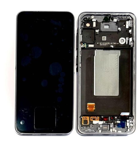 TOUCHSCREEN + DISPLAY AMOLED DISPLAY COMPLETO + FRAME PER SAMSUNG GALAXY A56 5G A566B NERO / GRAPHITE ORIGINALE (SERVICE PACK)