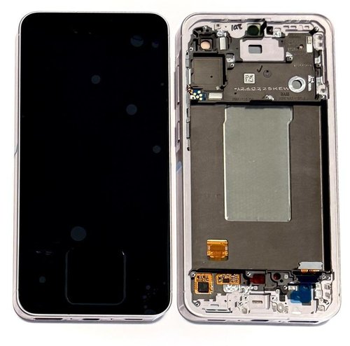 TOUCHSCREEN + DISPLAY AMOLED DISPLAY COMPLETO + FRAME PER SAMSUNG GALAXY A56 5G A566B ROSA SCHERMO SERVICE PACK + FRAME (NON ORIGINALE)