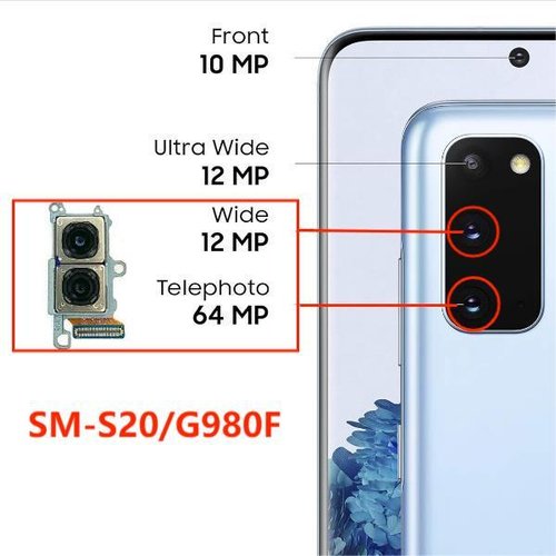 CAMERA POSTERIORE 64MP PER SAMSUNG GALAXY S20 G980F / S20 5G G981B ORIGINALE