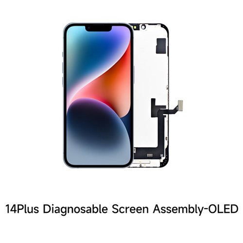 TOUCHSCREEN + DISPLAY OLED DISPLAY COMPLETO PER APPLE IPHONE 14 PLUS 6.7 JCID OLED VERSIONE SOFT (DIAGNOSTICABILE NON È NECESSARIO TRAPIANTARE L'IC DELLO SCHERMO ORIGINALE) (RICHIEDE AGGIORNAMENTO ALL'ULTIMA VERSIONE)