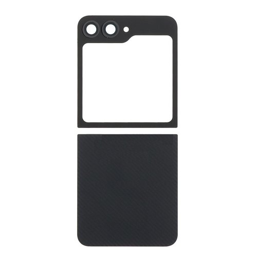 SET 2 PEZZI COVER POSTERIORE PER SAMSUNG GALAXY Z FLIP6 5G F741B NERO