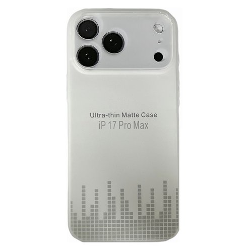 CUSTODIA CELLULARE DI ULTRA SOTTILE OPACO PER APPLE IPHONE 17 PRO MAX BIANCO TRASPARENTE