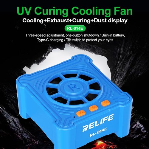 RELIFE RL-014E VENTOLA PER ESSICCAZIONE UV POLIMERIZZAZIONE UV SCARICO FUMI RAFFREDDARE MOSTRA POLVERE FUNZIONALITà TUTTO IN UNO